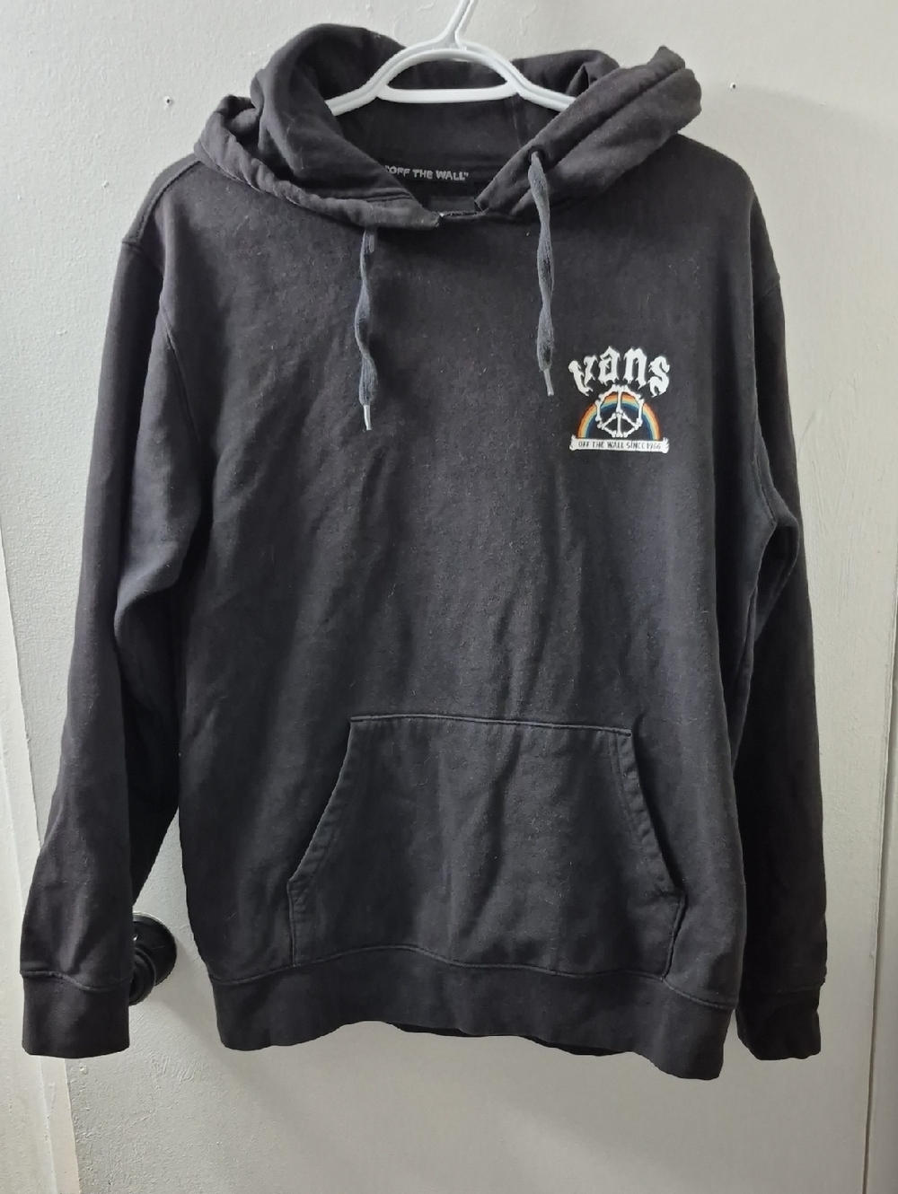 Vans Black Pullover Hoodie with Small Chest Logo